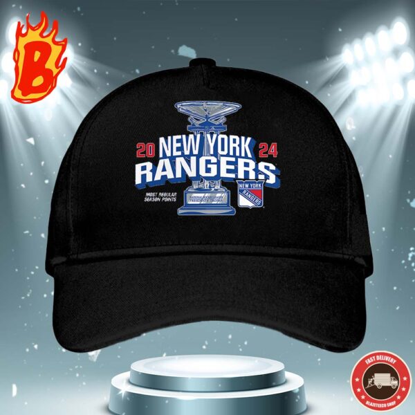 Heather Navy New York Rangers 2024 Presidents Trophy Stanley Cup Playoffs 2024 NHL Classic Cap Hat Snapback