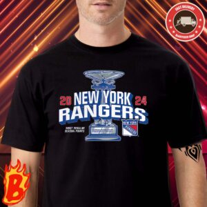 Heather Navy New York Rangers 2024 Presidents Trophy Stanley Cup Playoffs 2024 NHL Classic T-Shirt