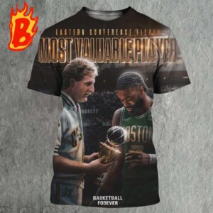 Jaylen Brown From Boston Celtics Wins The Larry Bird Trophy As The 2024 Eastern Conference Finals MVP All Over Print Shirt