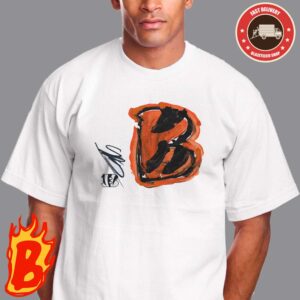 Jermaine Burton Cincinnati Bengals Homage Rookie Paint Tri-Blend NFL Classic T-Shirt