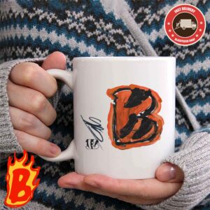 Jermaine Burton Cincinnati Bengals Homage Rookie Paint Tri-Blend Coffee Ceramic Mug