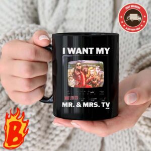 Johnny TV And Taya Valkyrie i Want My Mr And Mrs TV AEW Double Or Nothing Coffee Ceramic Mug