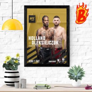 Kevin Holland Returns To Matchup Michal Oleksiejczuk At UFC 302 In Newark Wall Decor Poster Canvas