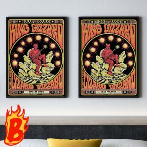 King Gizzard And The Lizard Wizard Concert Poster May 26 2024 At Liverpool Uk Liverpool Olympia Wall Decor Poster Canvas