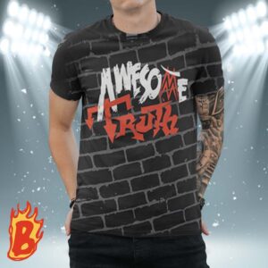 Men’s Black Awesome Truth Brick Wall WWE 3D Shirt