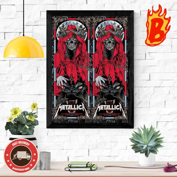 Metallica M72 World Tour No Repeat Weekend First Poster For The First Show Of The European Run In Munich Germany At Olympiastadion On 24th May 2024 Wall Decor Poster Canvas
