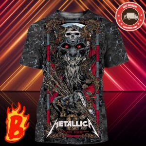 Metallica M72 World Tour No Repeat Weekend Second Poster For The Second Show Of The European Run In Munich Germany At Olympiastadion On 26th May 2024 Second Night 3D Shirt