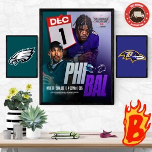 NFL Schedule Release 24 Baltimore Ravens Head To Head Philadelphia Eagles Lamar Jackson Face To Face Jalen Hurts At Dec 1 Wall Decor Poster Canvas