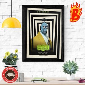 New Character Poster For Beetlejuice Season 2 Featuring Bob Is A Shrinker Only In Theaters September 6 Wall Decor Poster Canvas