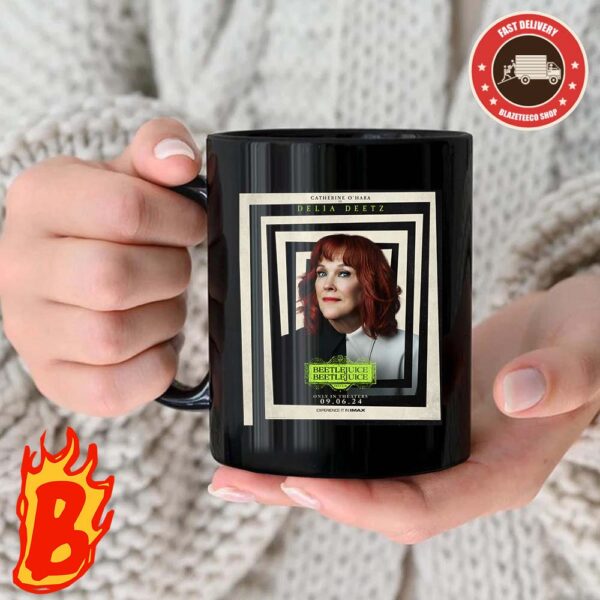 New Character Poster For Beetlejuice Season 2 Featuring Catherine O Hara Is Delia Deetz Only In Theaters September 6 Coffee Ceramic Mug