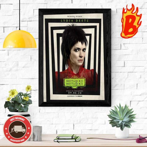 New Character Poster For Beetlejuice Season 2 Featuring Winona Ryder Is Lydia Deetz Only in Theaters September 6 Wall Decor Poster Canvas