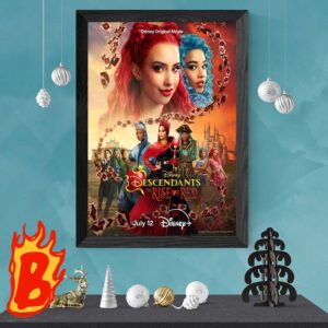 New Poster Disney For Descendants The Rise of Red On July 12 Wall Decor Poster Canvas