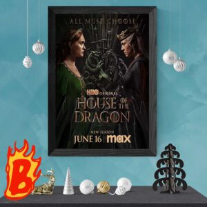 New Poster For House Of Dragon Season 2 Premiering On Max On June 16 Wall Decor Poster Canvas