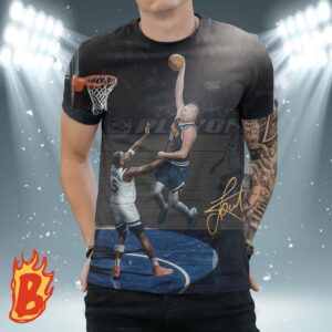 Nikola Jokic Dunk Over Anthony Edward On Conference Semifinals 2024 3D Shirt