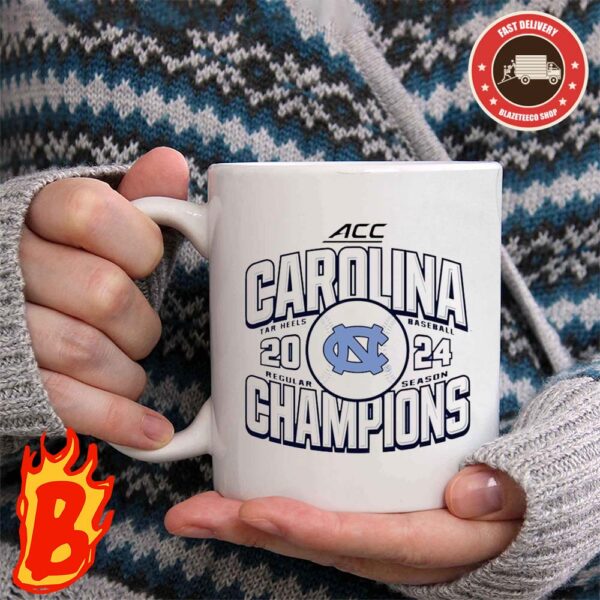 North Carolina Tar Heels 2024 ACC Baseball Regular Season Champions Coffee Ceramic Mug