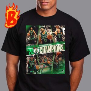 Official Boston Celtics Authentic 2024 NBA Eastern Conference Finals Champions Stylized Photo Unisex T-Shirt