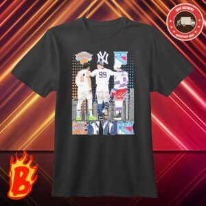 Official New York Knicks x New York Yankees x New York Rangers Signature Classic T-Shirt