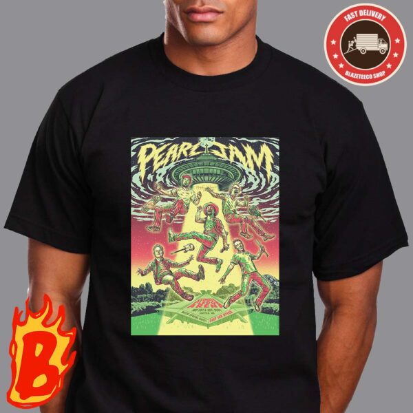 Pearl Jam With Special Guests Deep Sea Diver Poster Climate Pledge Arena In Seattle WA On May 28th And 30th 2024 Art By Garrett Morlan Classic T-Shirt