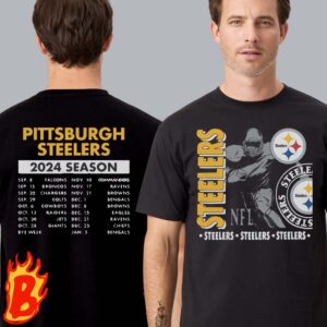 Pittsburgh Steelers NFL Schedule 2024 Two Sides Unisex T-Shirt
