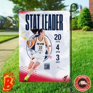 Stat Leader Caitlin Clark From Indiana Fever Has Been Drops 20 Points In Her WNBA Debut Two Sides Garden House Flag