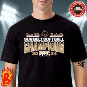 Texas State Bobcats Softball 2024 Sun Belt Conference Champions Classic T-Shirt