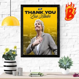 Thank You Coach Lisa Bluder From Lowa Hawkeye Has Been Announces Retirement  Wall Decor Poster Canvas