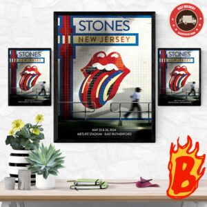 The Rolling Stones May 26 2024 MetLife Stadium East Rutherford NJ Poster Wall Decor Poster Canvas
