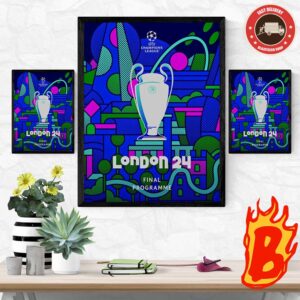 UCL Official Final UEFA Champions League London 2024 Wall Decor Poster Canvas