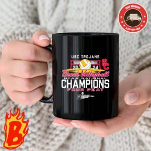 USC Trojans Womens Beach Volleyball 2024 National Champs Four Peat Coffee Ceramic Mug