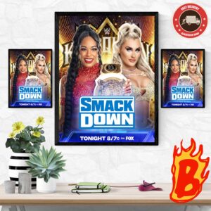 WWE Smack Down Bianca Belair Head To Head Tiffany Strattongo One On One In A Quarterfinal Matchup WWE Queen Of The Ring Tournament 2024 Wall Decor Poster Canvas