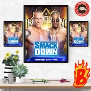 WWE Smack Down Randy Orton Head To Head Carmelo Hayes One On One In A Quarterfinal Matchup WWE King And Queen Of The Ring Tournament 2024 Wall Decor Poster Canvas