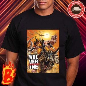 Wolverine With Revenge Dinosaur Art By Jonathan Hickman And Greg Capullo Marvel Classic T-Shirt