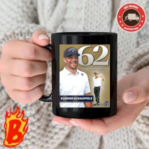 Xander Schauffele From New York Golf Achieved A Record-Breaking Victory At The PGA Championship With A Round Of 62 Strokes Coffee Ceramic Mug
