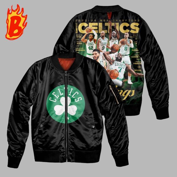 2023-2024 Nba Champions Boston Celtics 18 Rings The Greatest Franchise Of All Time SLAM Est 1994 All Over Print Bomber Jacket