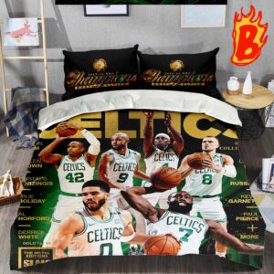 2023-2024 NBA Champions Boston Celtics 18 Rings The Greatest Franchise Of All Time SLAM Est 1994 Bedding Set