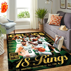 2023-2024 Nba Champions Boston Celtics 18 Rings The Greatest Franchise Of All Time SLAM Est 1994 Rug Home Decor