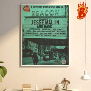 A Benefit For Jesse Malin Beacon On December 1st 2024 At New York City Jesse Mal In And Band Wall Decor Poster Canvas