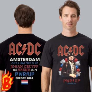ACDC Power Up 2024 Tour At Amsterdam Wednesday June 5th 2024 Two Sides Unisex T-Shirt