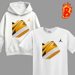 Air Jordan 1 Low BlackYellow Ochre Sneaker Basketball Unisex T-Shirt