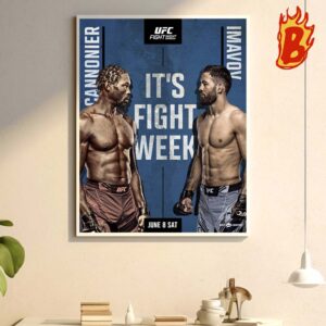 All Ready To Cannonier Head To Head Imavov Its Fight Week UFC Fight Night At June 8 Sat Wall Decor Poster Canvas