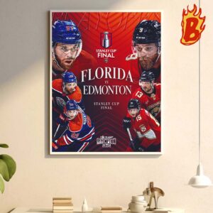 All Ready To Florida Panthers Head To Head Edmonton Oilers Edmonton At Stanley Cup FInal NFL 2024 Wall Decor Poster Canvas