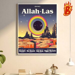 Allah Las Show Schedule September 2024 Wall Decor Poster Canvas