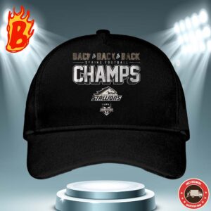 Awesome Birmingham Stallions Back To Back To Back Spring Football Champpions Golden Version Classic Cap Hat Snapback