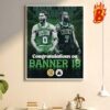 The Boston Celtics Defeat The Dallas Mavericks To Win The 2024 NBA Championship Most Banner In History Wall Decor Poster Canvas