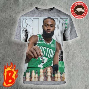 Boston Celtics Jaylen Brown Power Moves NBA 2024 Cover By SLAM All Over Print Shirt