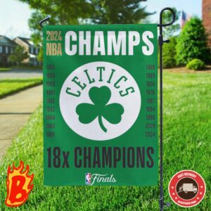 Boston Celtics WinCraft 2024 NBA Finals Champions Wool Banner Two Sides Garden House Flag