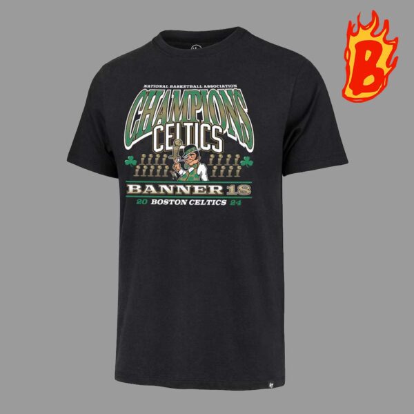 Boston Celtics Winner 2024 NBA Finals Champions Banner 18 Unisex T-Shirt