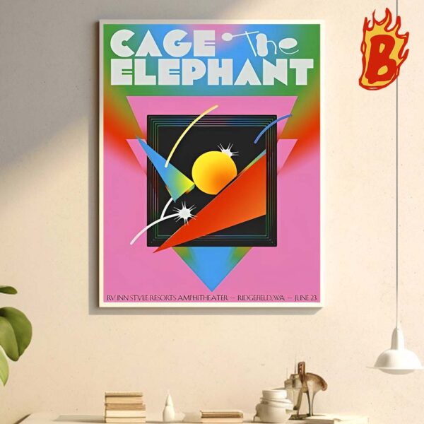 Cage The Elephan Show At RV Inn Style Resorts Amphitheater Ridgefield WA On June 23 2024 Wall Decor Poster Canvas