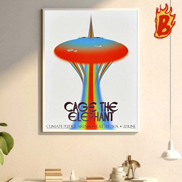 Cage The Elephant Show At Climate Pledge Arena On Jun 22 2024 Wall Decor Poster Canvas