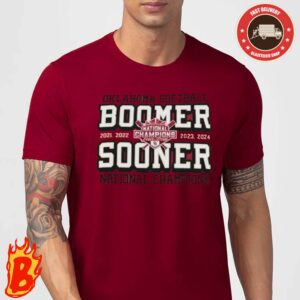 Champion Crimson Oklahoma Sooners 2024 NCAA Softball Womens College World Series Champions Boomer Sooner Unisex T-Shirt